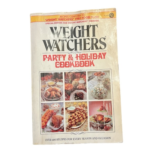 Vintage 1981 Weight Watchers Party & Holiday Cookbook - Red and Black Text - Picture 1 of 8